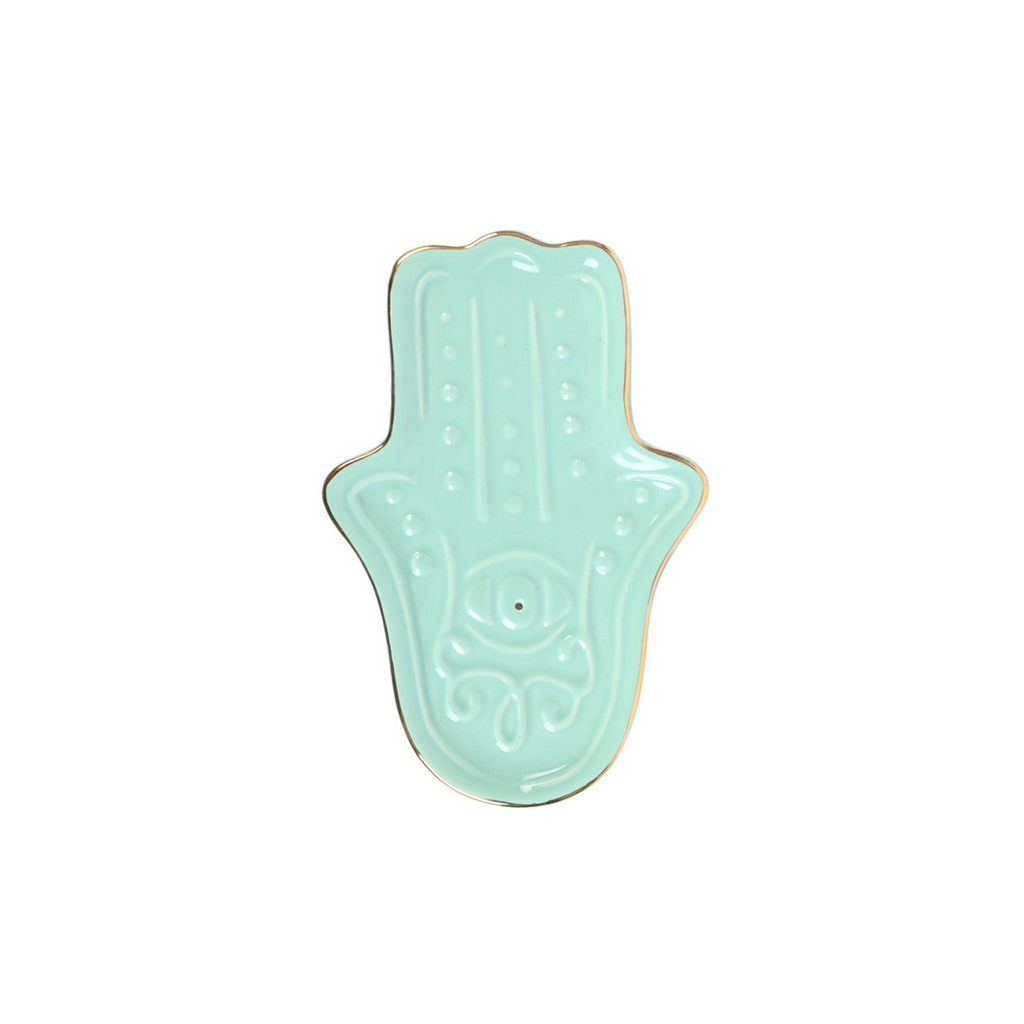 Blue Hamsa Hand Incense Stick Holder