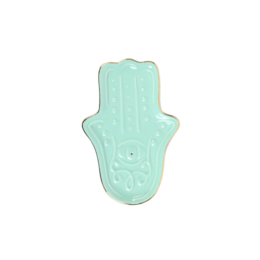 Blue Hamsa Hand Incense Stick Holder