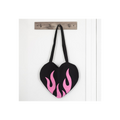 Burning Heart Satin Tote Bag