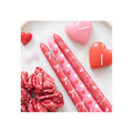Set of 3 Girl Gang Bow and Heart Taper Candles