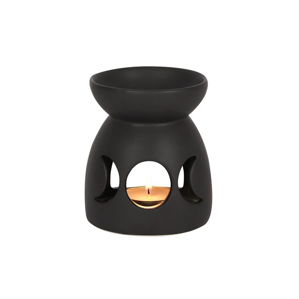 Black Triple Moon Cut Out Oil Burner