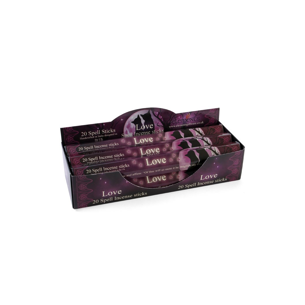 Set of 6 Packets of Love Spell Incense Sticks by Lisa Parker