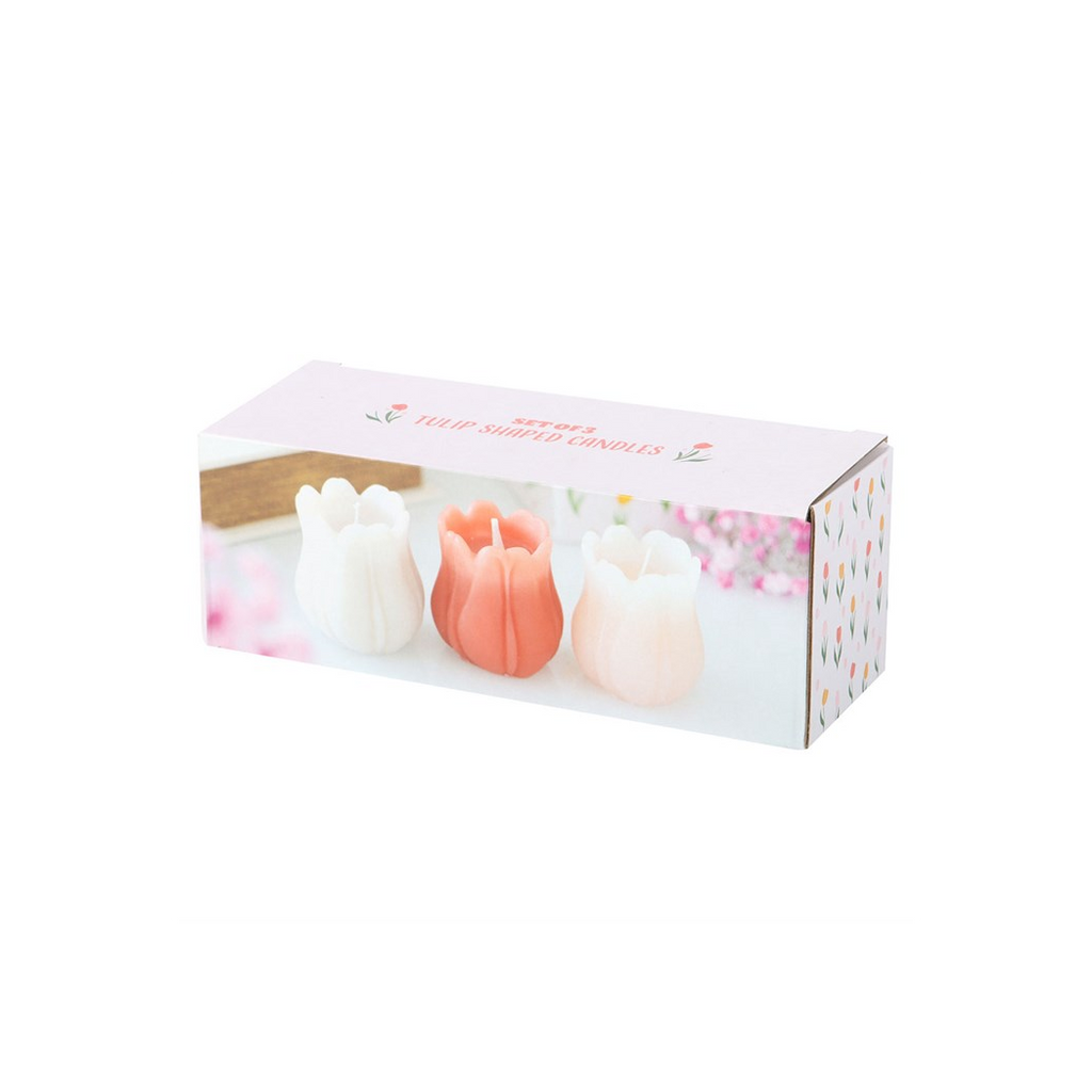 Set of 3 Tulip Shaped Candles