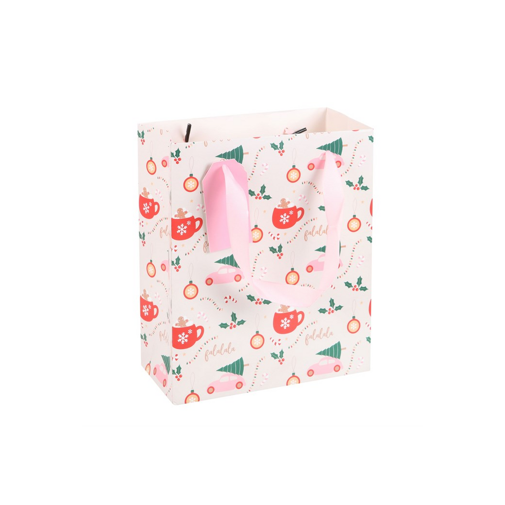 23cm Medium Sugarplum Fun Christmas Print Gift Bag