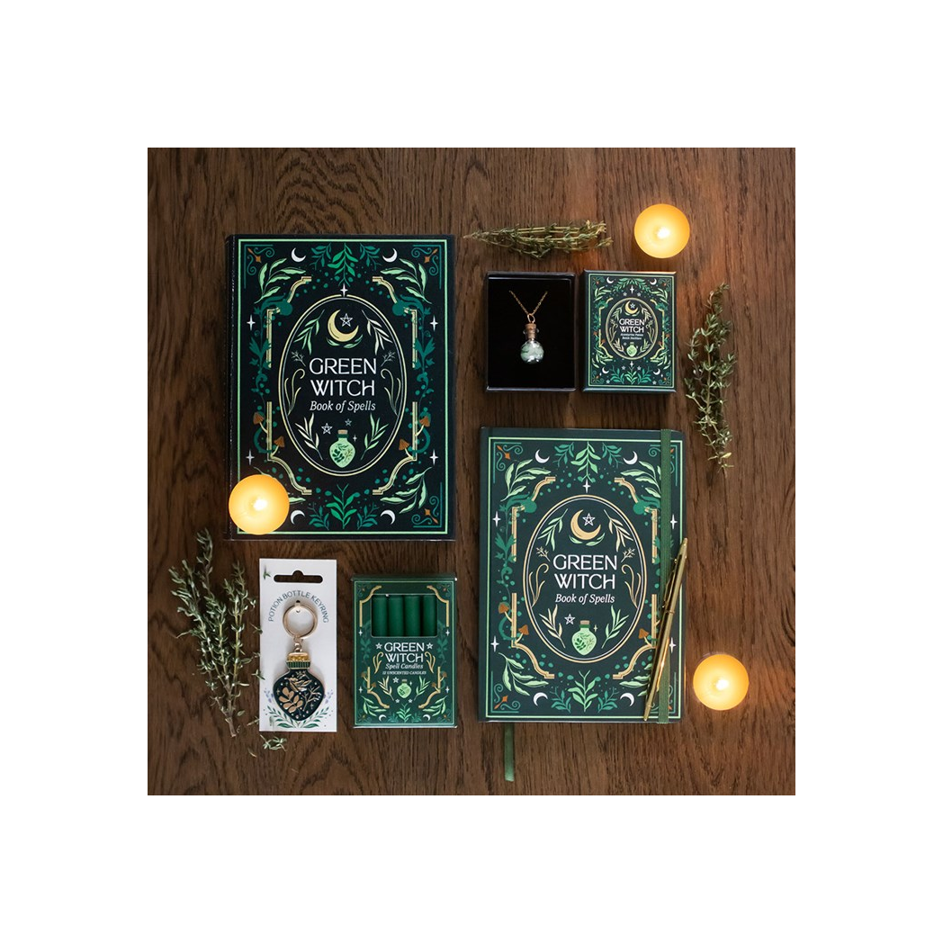Pack of 12 Green Witch Spell Candles