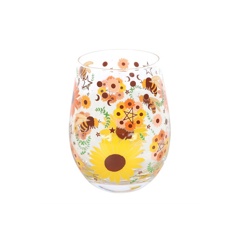Bee Radiant Print Stemless Glass