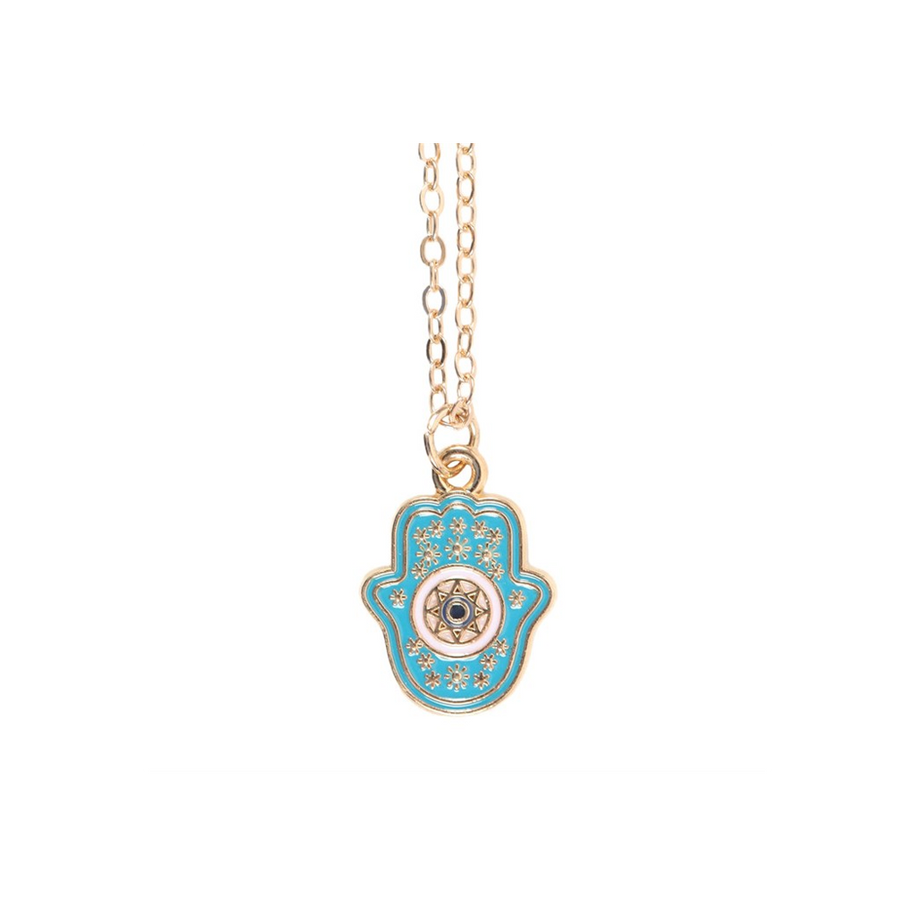 Hand of Hamsa Necklace on Greeting Card