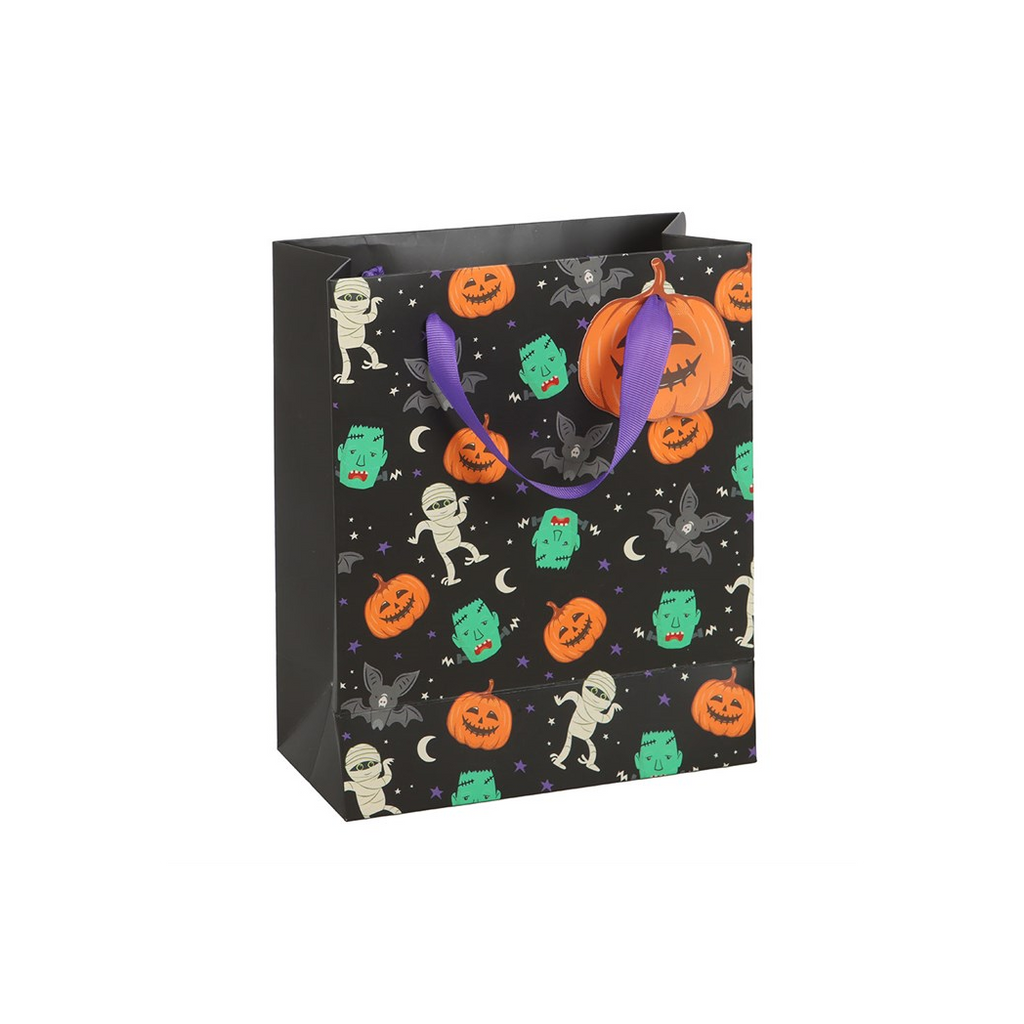 23cm Medium Monster Mash Print Gift Bag