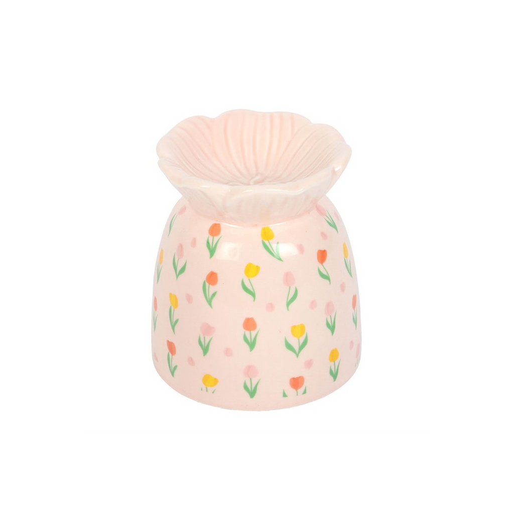 Tulip Print Oil Burner and Wax Warmer