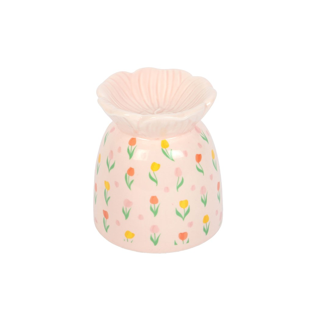 Tulip Print Oil Burner and Wax Warmer