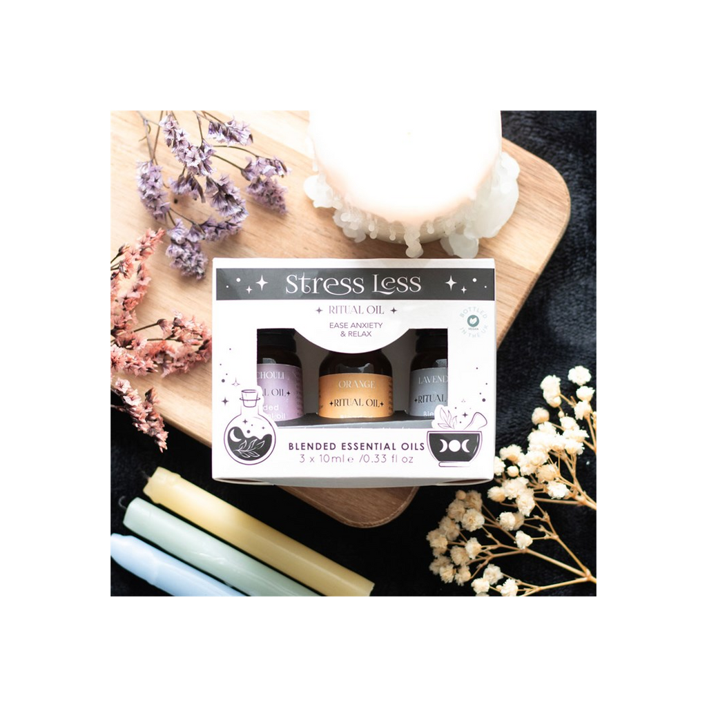 Set of 3 Stress Less Ritual Blended Essential Oils