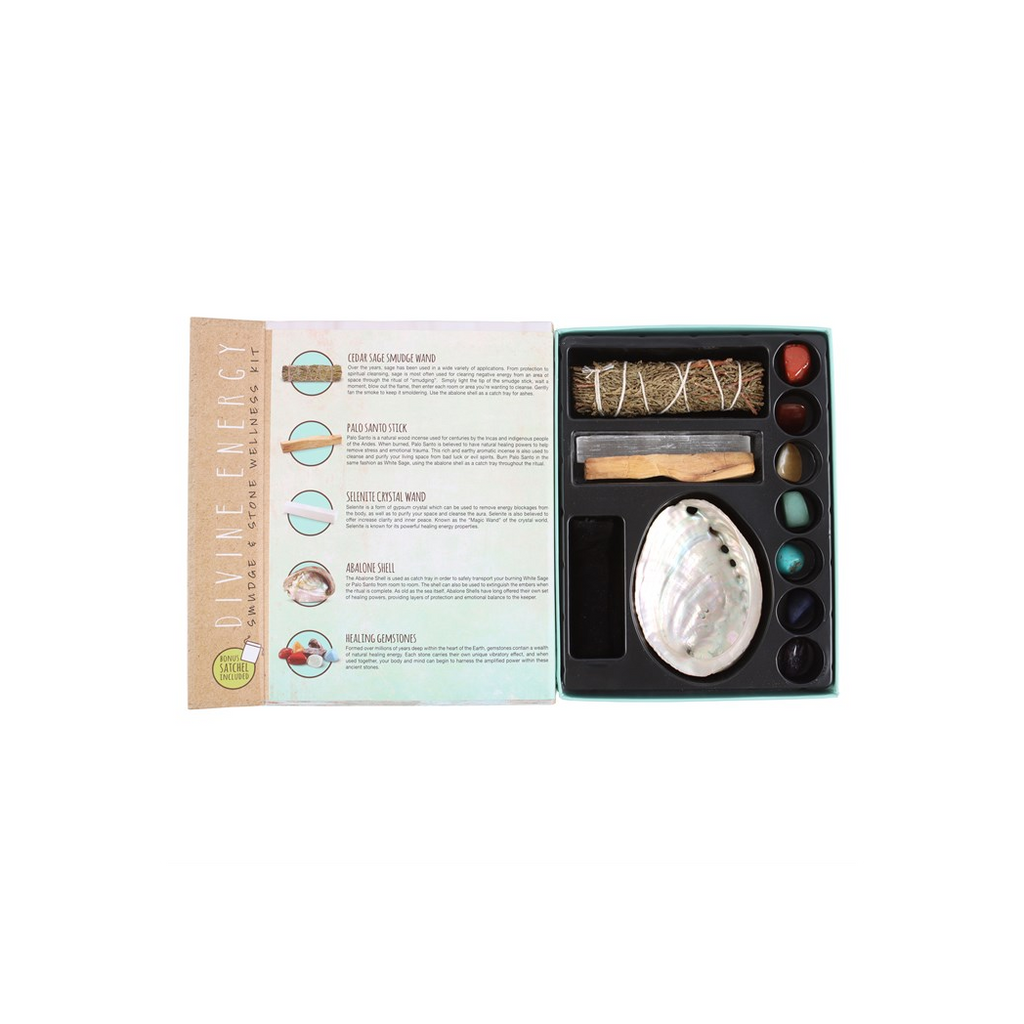 Divine Energy Smudge and Stone Wellness Kit
