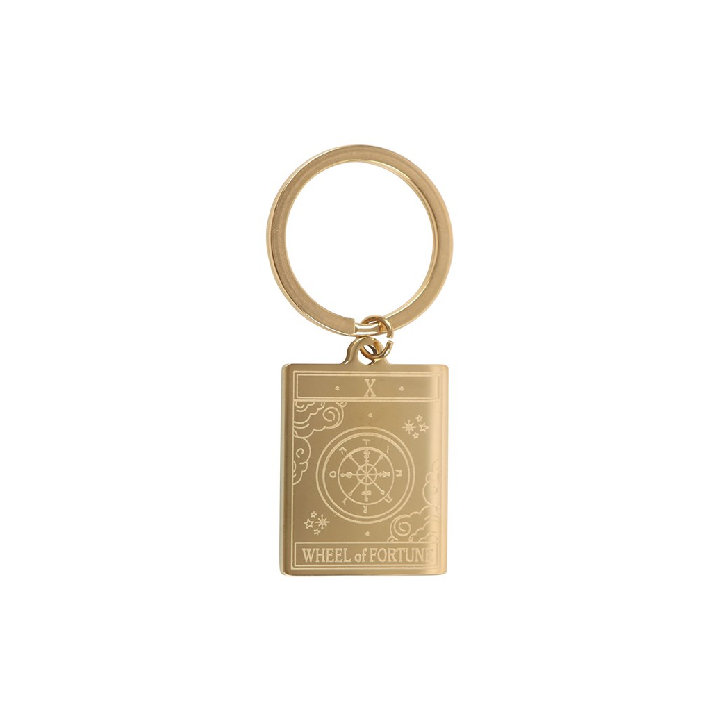 The Wheel of Fortune Vintage Tarot Keyring