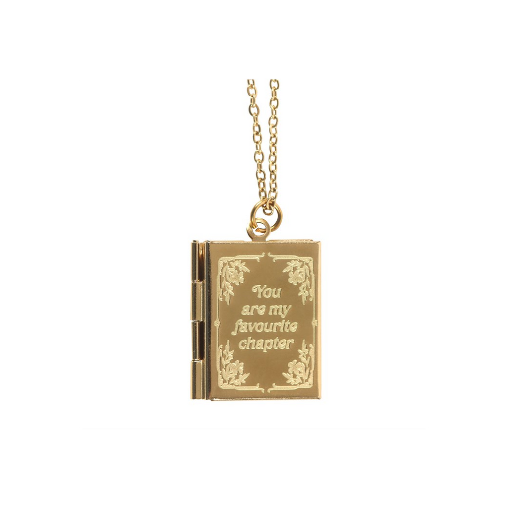Book Shaped Locket Necklace in Gift Box