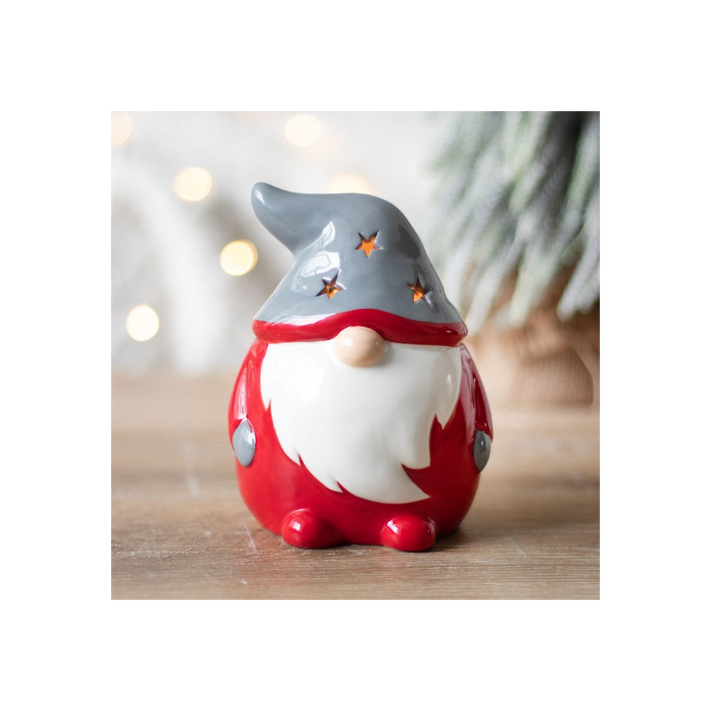 Red and Grey Gonk Tealight Holder