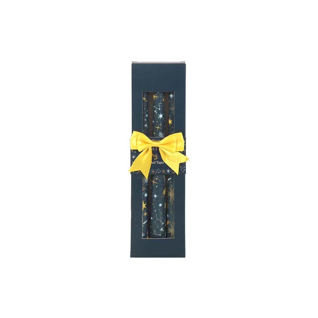 Set of 3 Starry Night Taper Candles