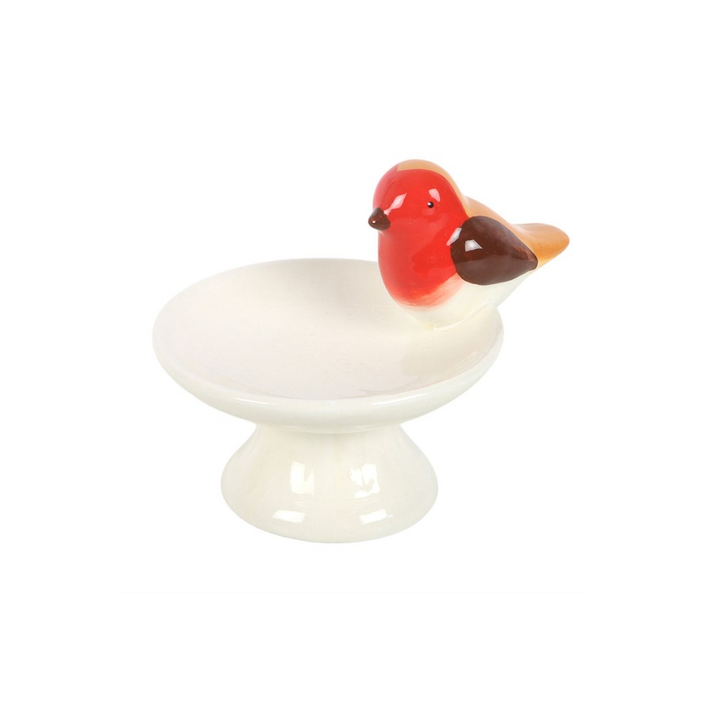 Robin Bird Bath Trinket Dish