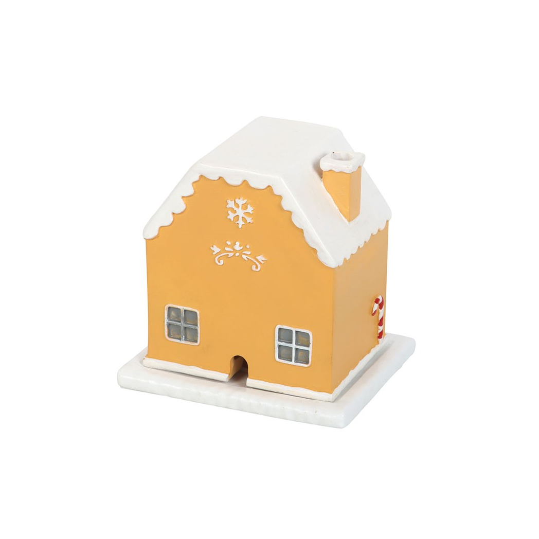 Candy Cane Gingerbread House Incense Cone Holder