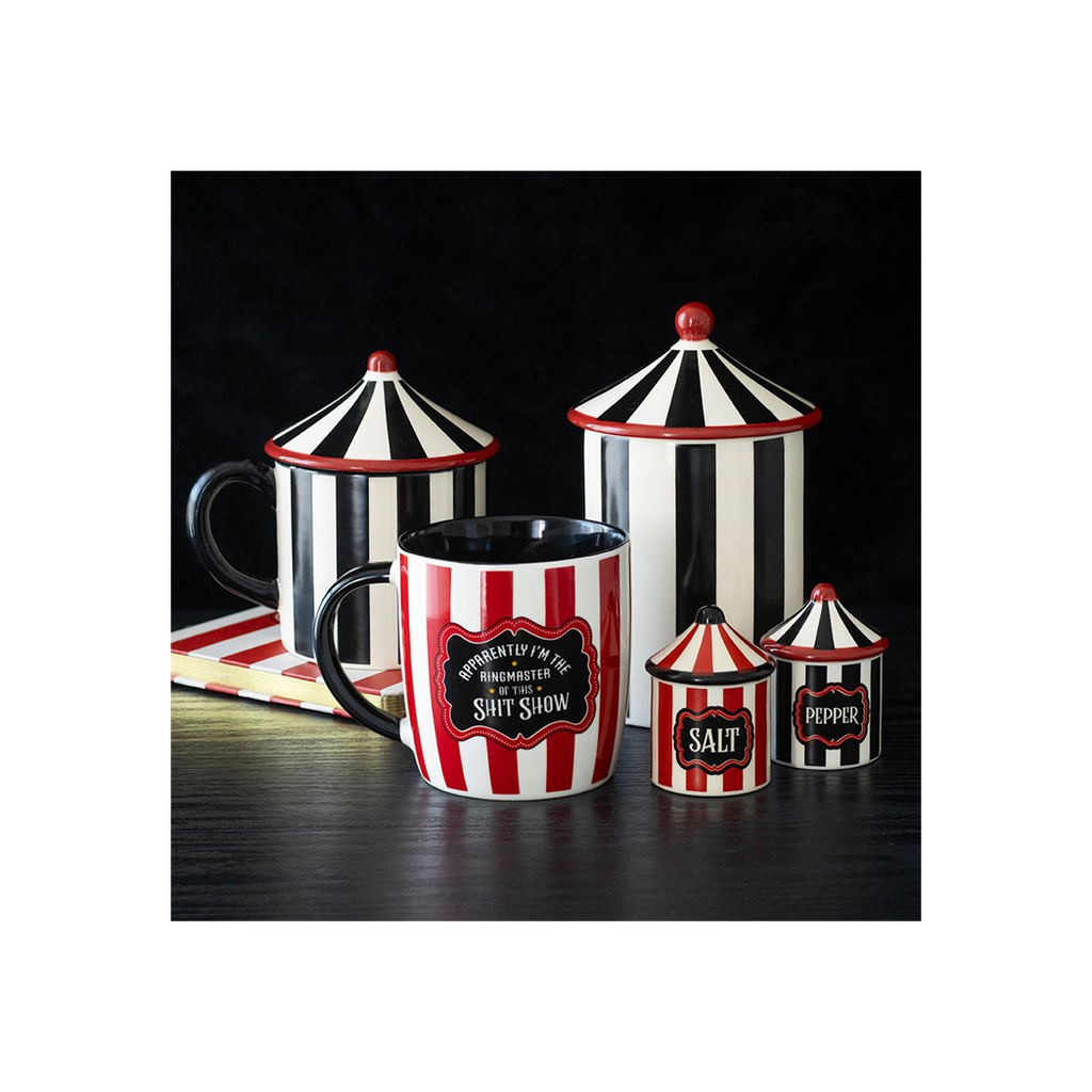 Red Striped Ringmaster Mug