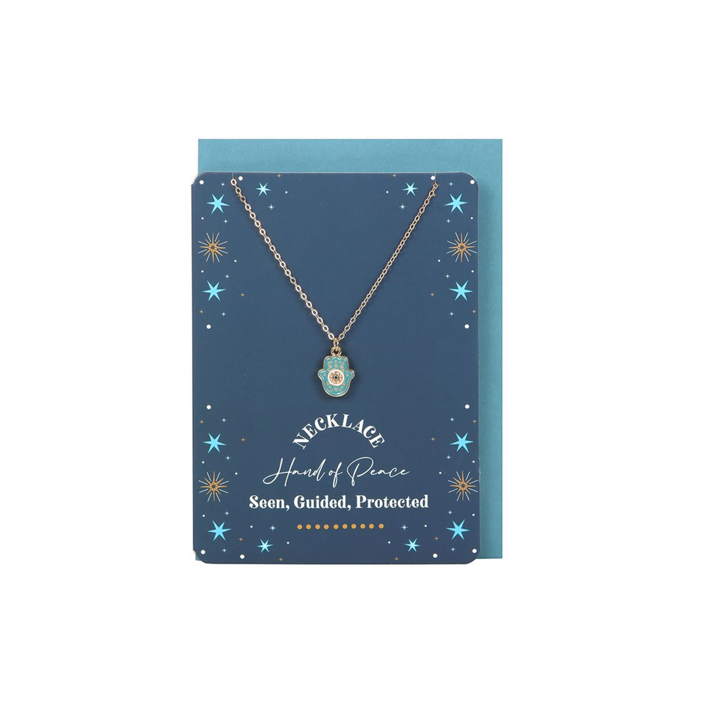 Hand of Hamsa Necklace on Greeting Card
