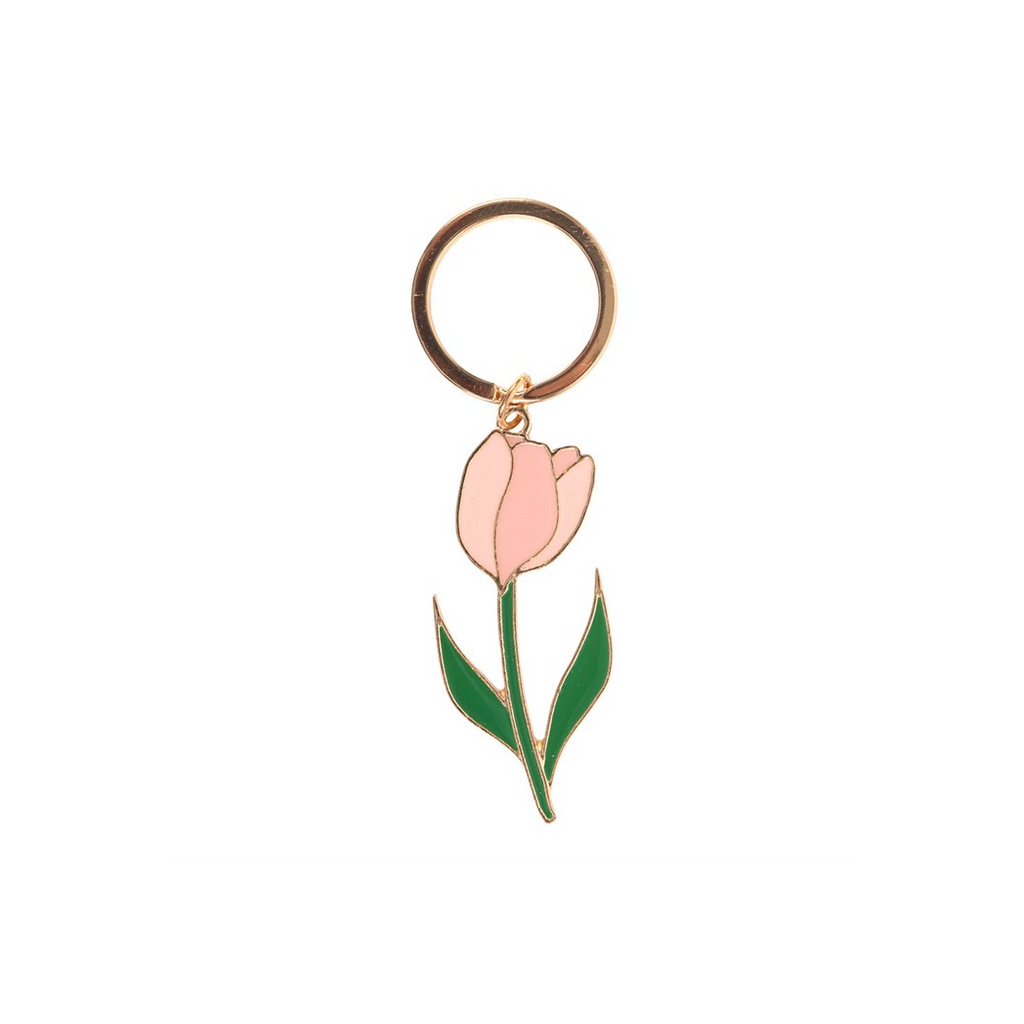 Pink Tulip Keyring