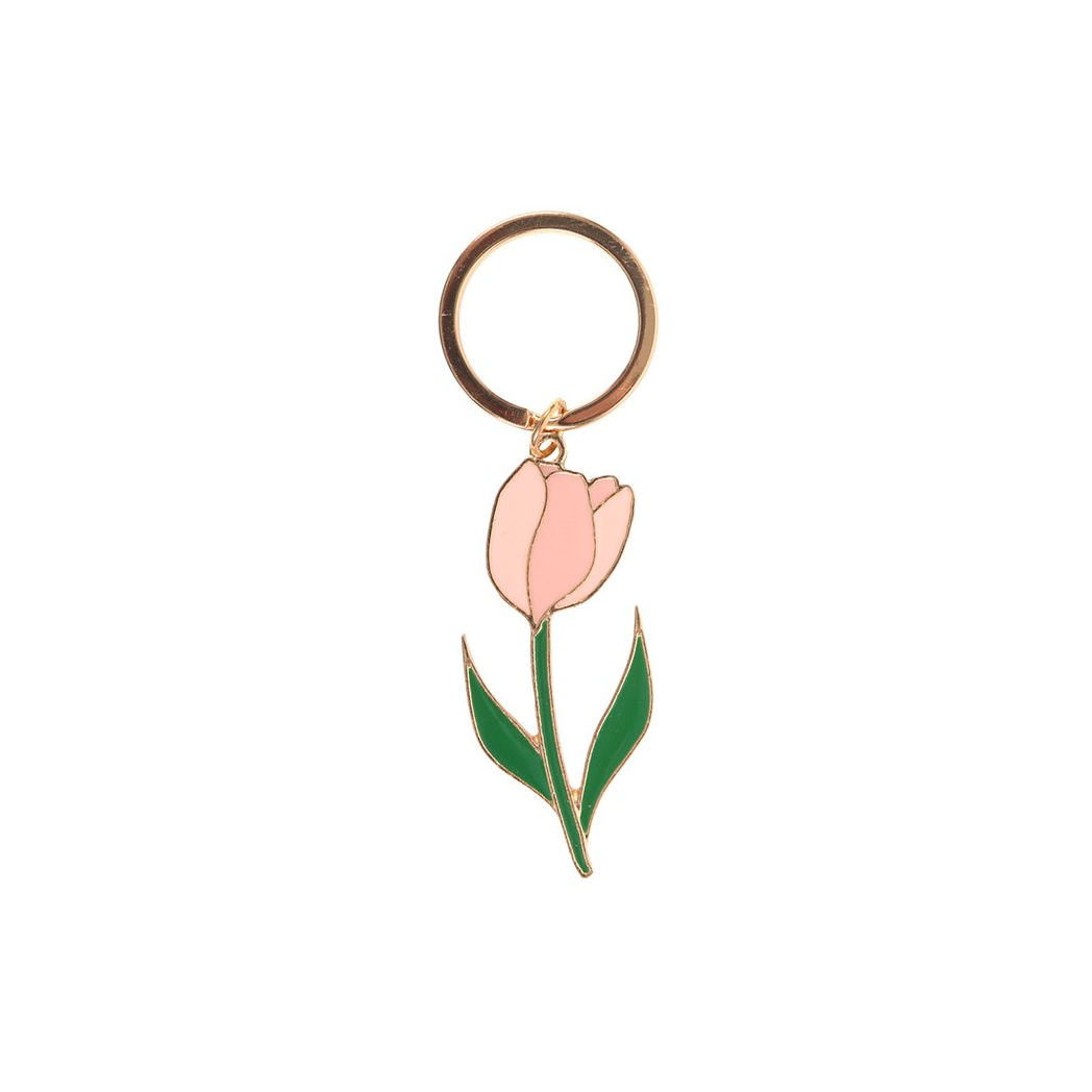 Pink Tulip Keyring