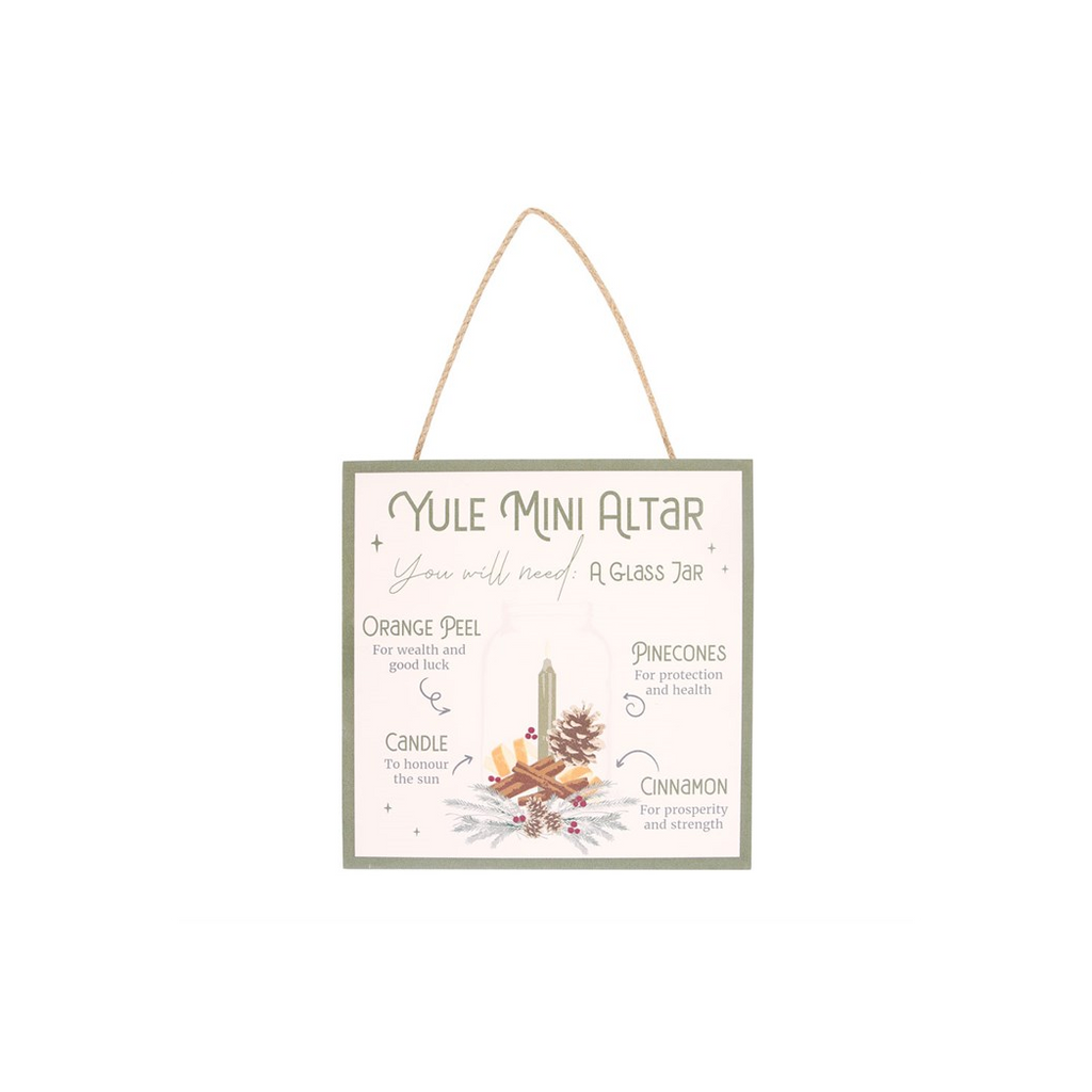 20cm Yule Altar MDF Hanging Sign
