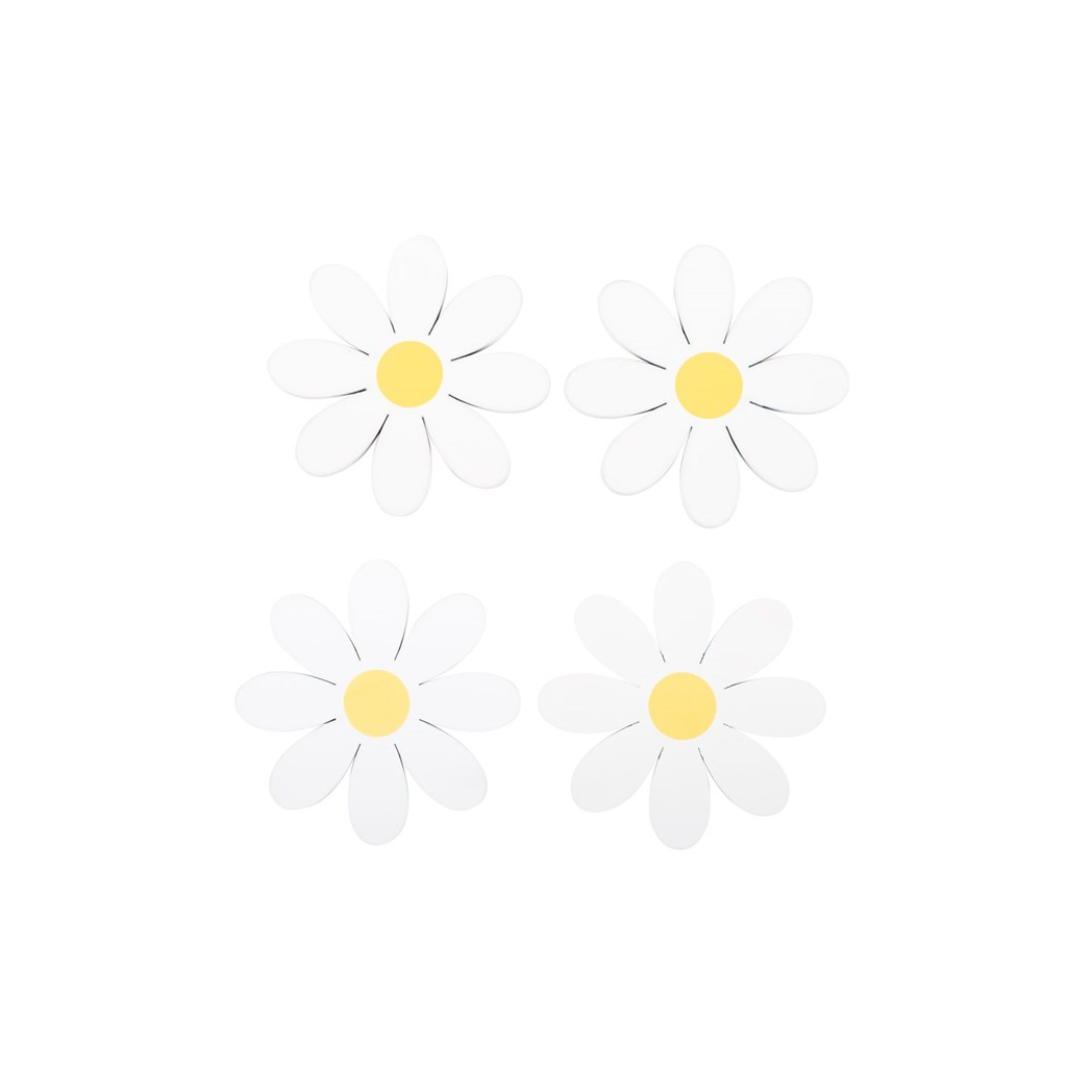 Set of 4 Daisy Shaped Coasters