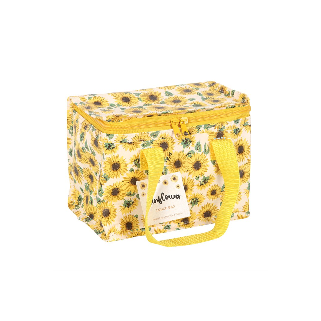 Sunflower Print Lunch Bag