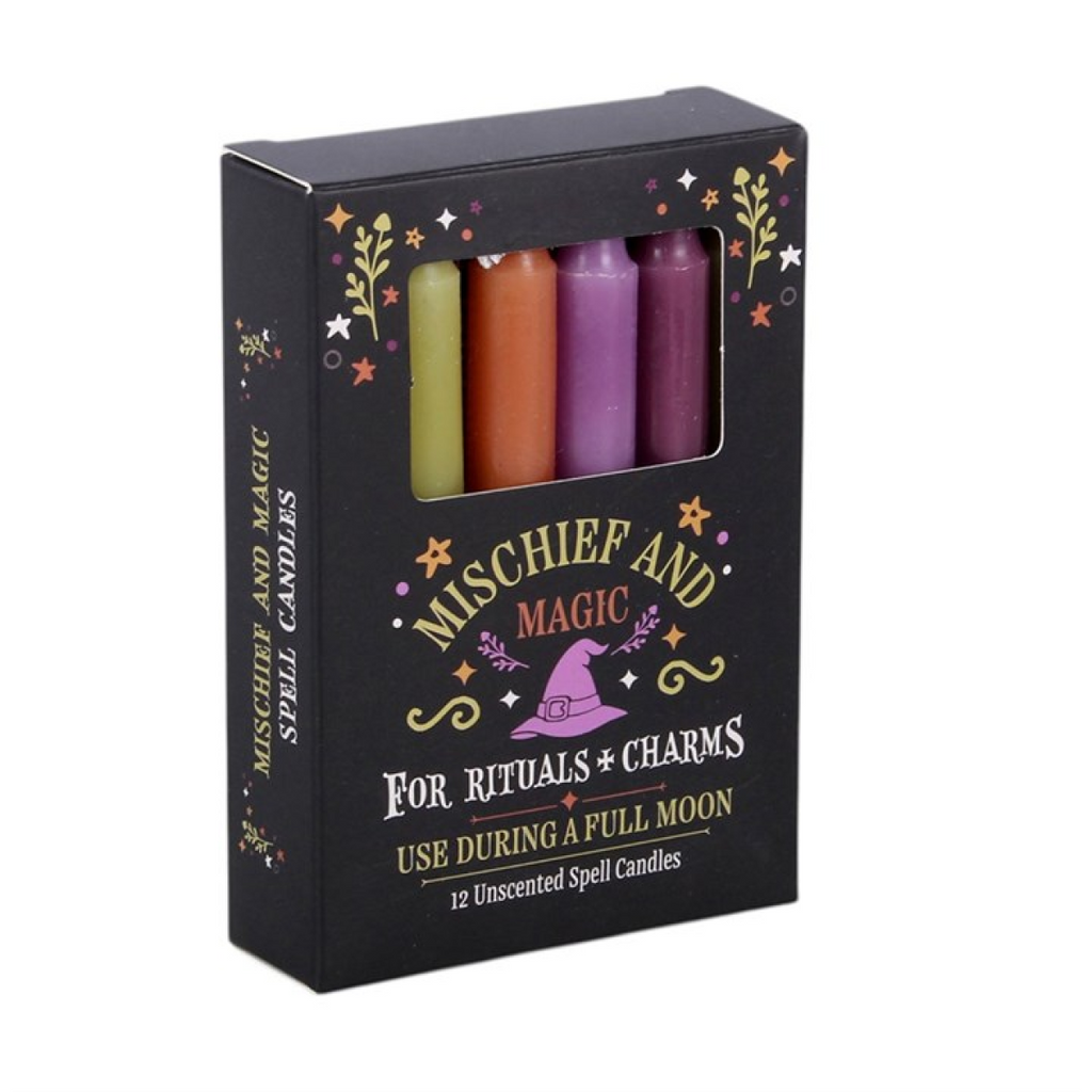 Pack of 12 Mischief and Magic Spell Candles