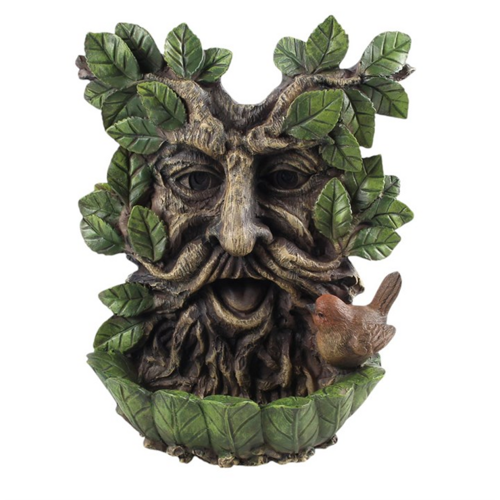 Green Man Wall Bird Bath