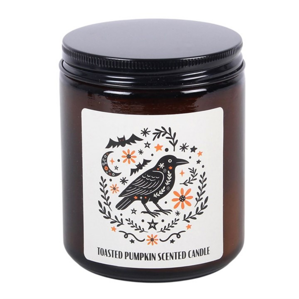 Frightful Folk Raven Toasted Pumpkin Scented Candle