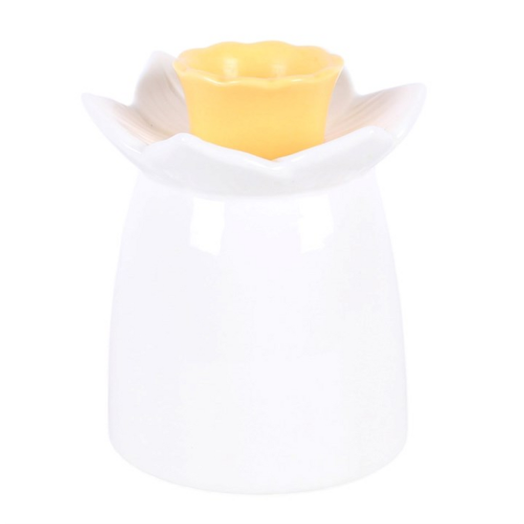 White Daffodil Oil Burner and Wax Warmer