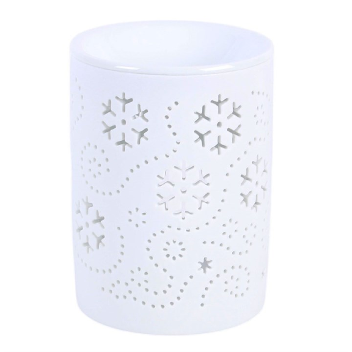 White Snowflake Cut Out Oil Burner and Wax Warmer