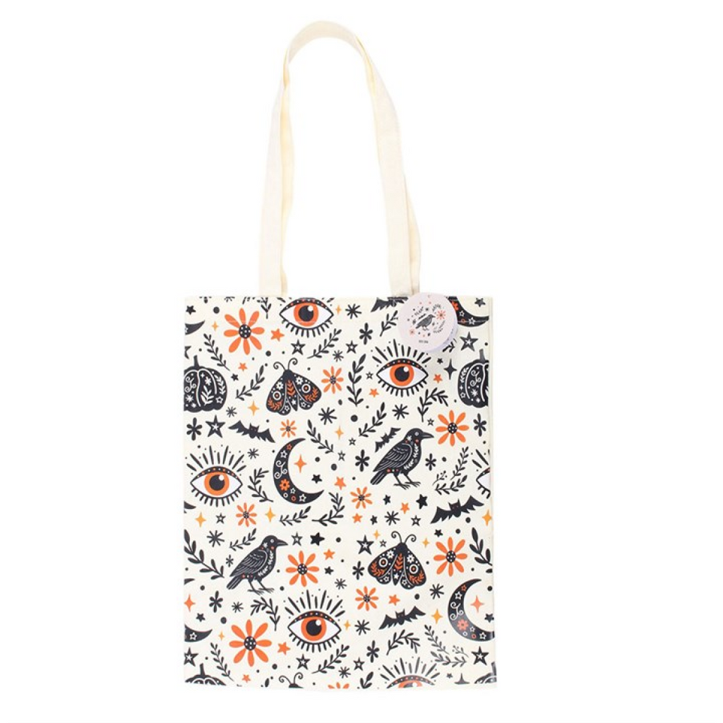 Frightful Folk Print Tote Bag
