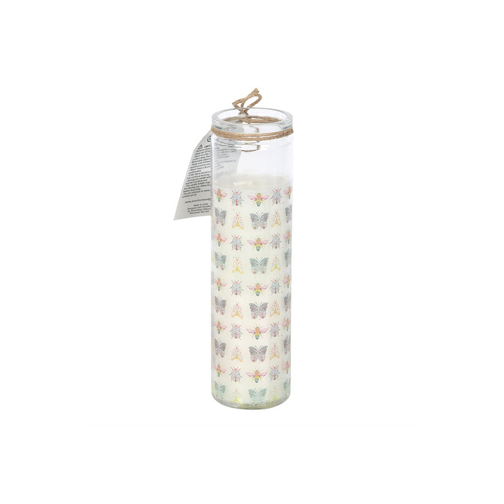 Floral Bug Garden Rose Tube Candle