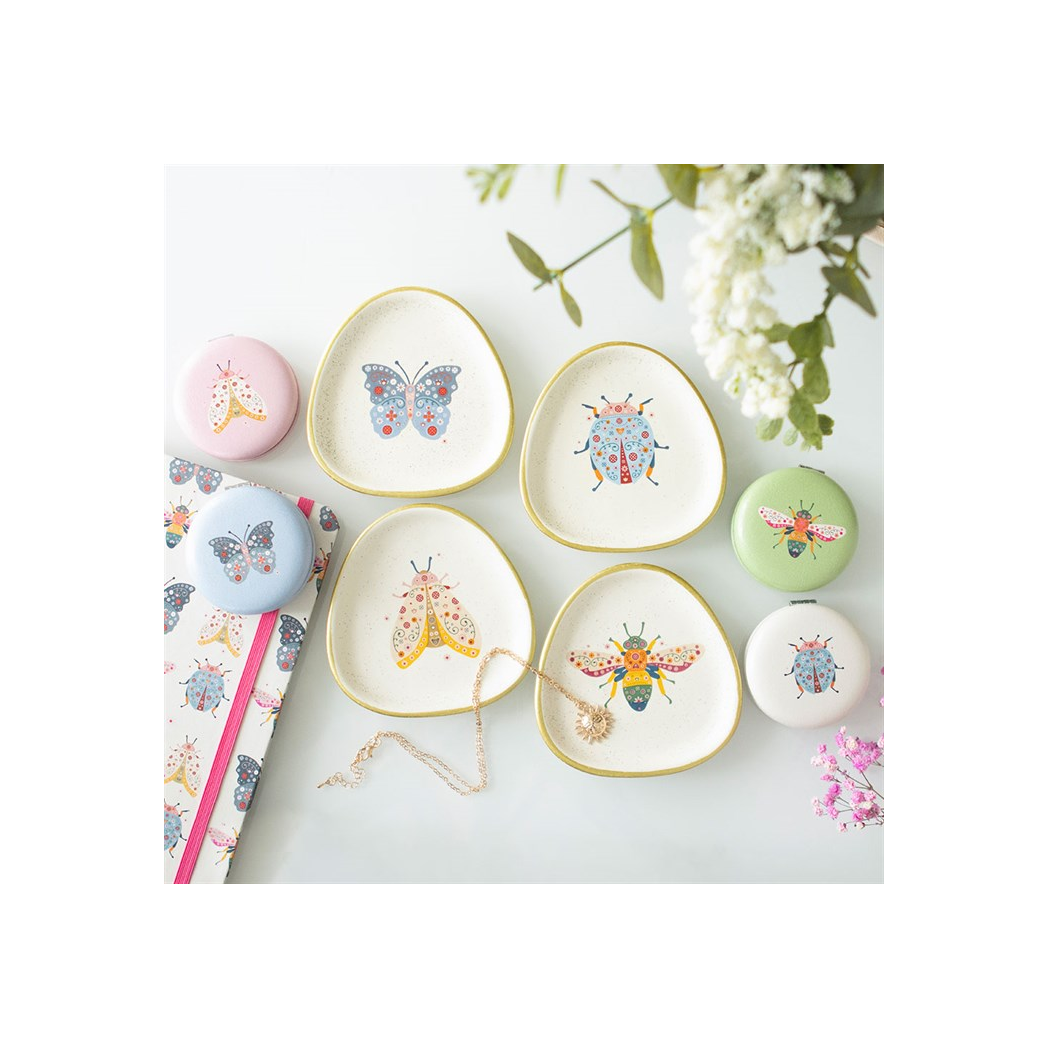 Floral ButterflyTrinket Dish