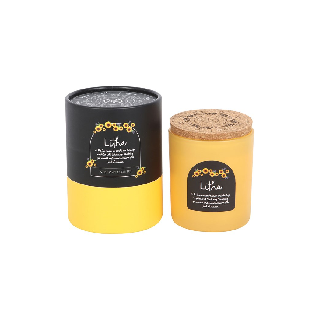 Litha Wildflower Wheel of the Year Candle