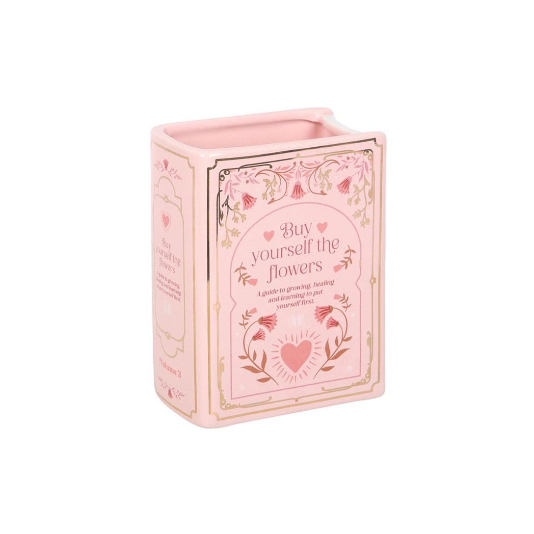 Pink Book Shaped Vase