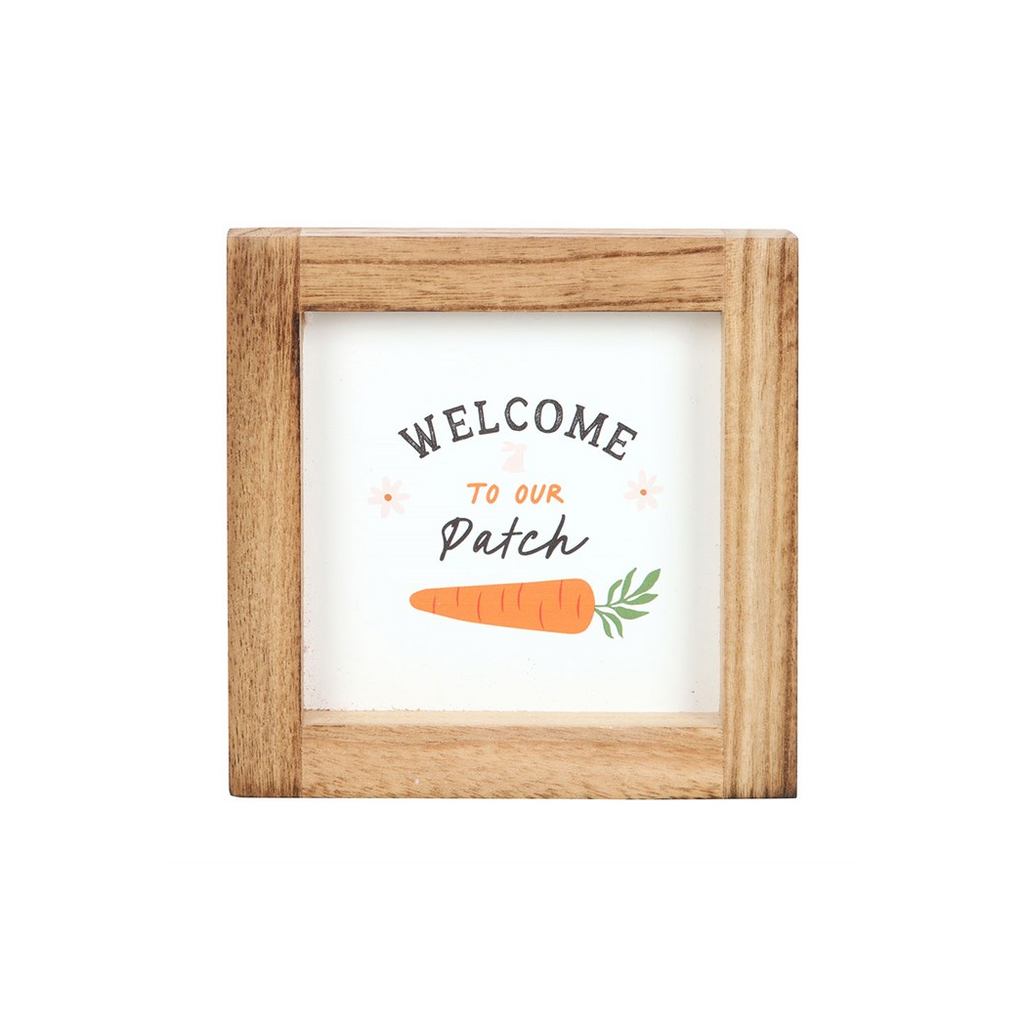 Welcome to Our Patch Wooden Frame Sign