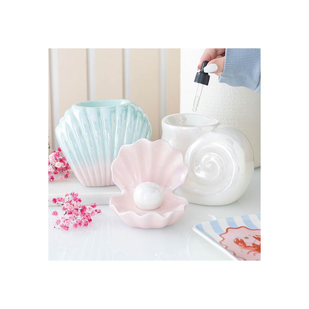 Pearlescent Spiral Shell Oil Burner