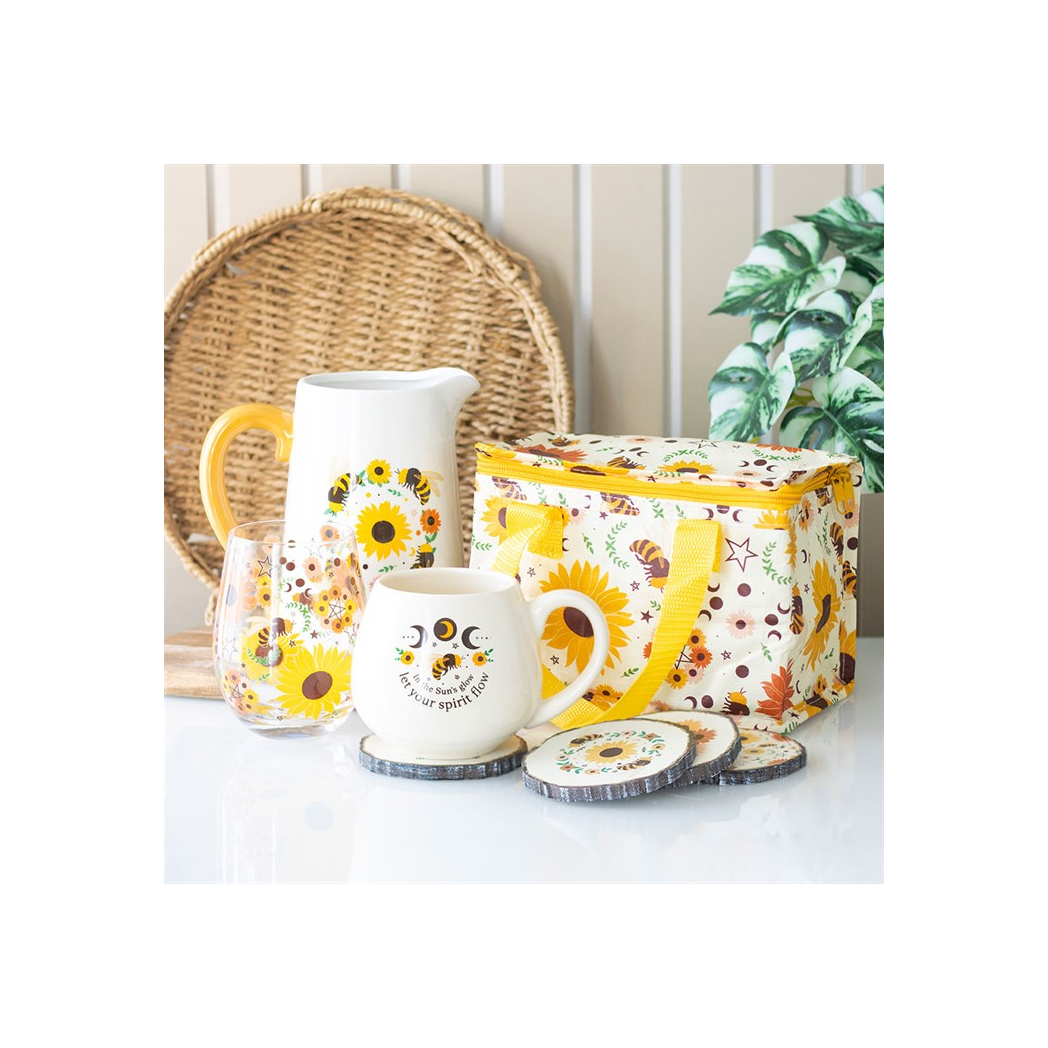 Bee Radiant Print Stemless Glass