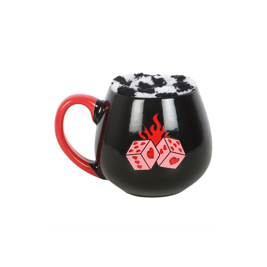 Black Dice Mug and Socks Set