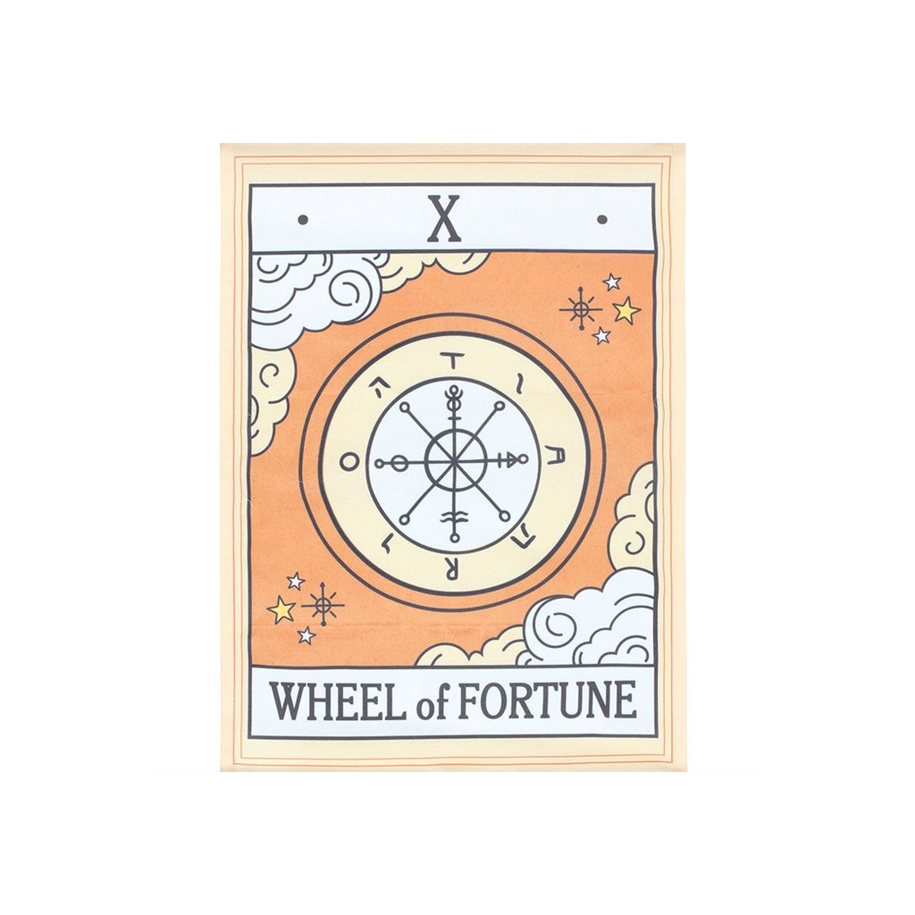The Wheel of Fortune Vintage Tarot Wall Hanging