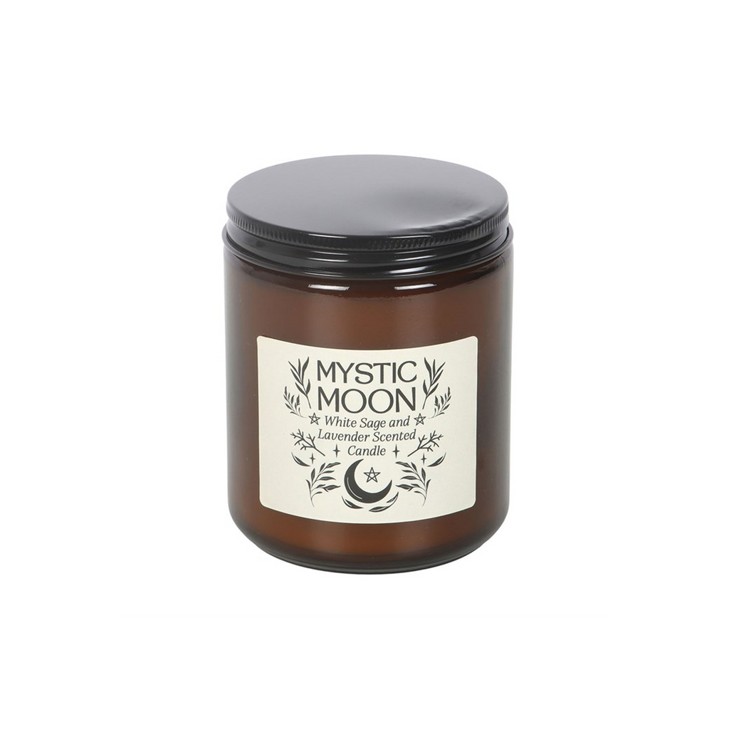Mystic Moon Sage & Lavender Amber Glass Candle