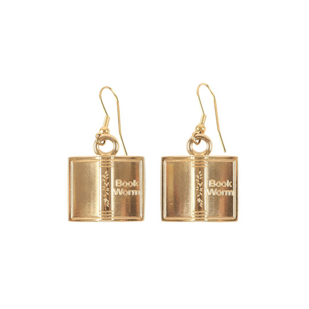 Book Worm Earrings