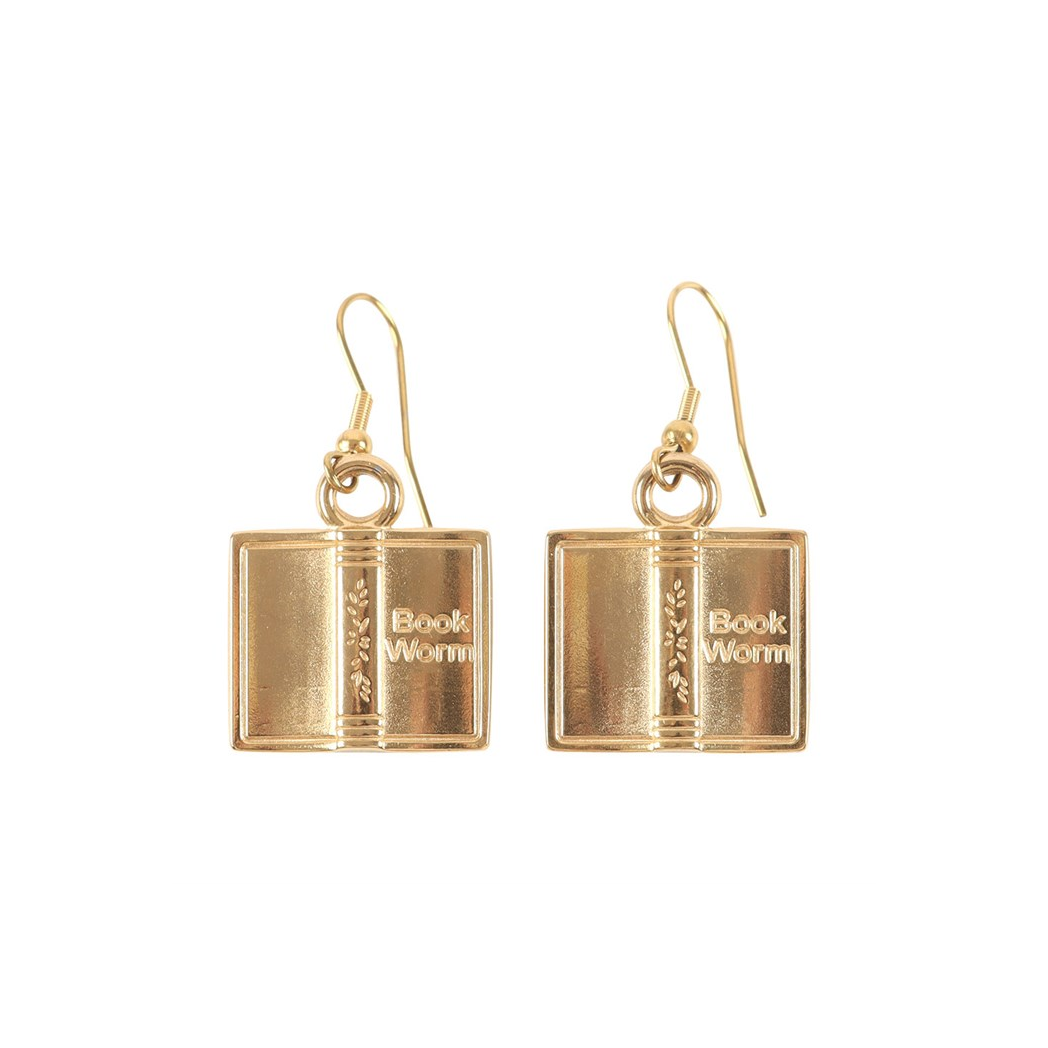 Book Worm Earrings