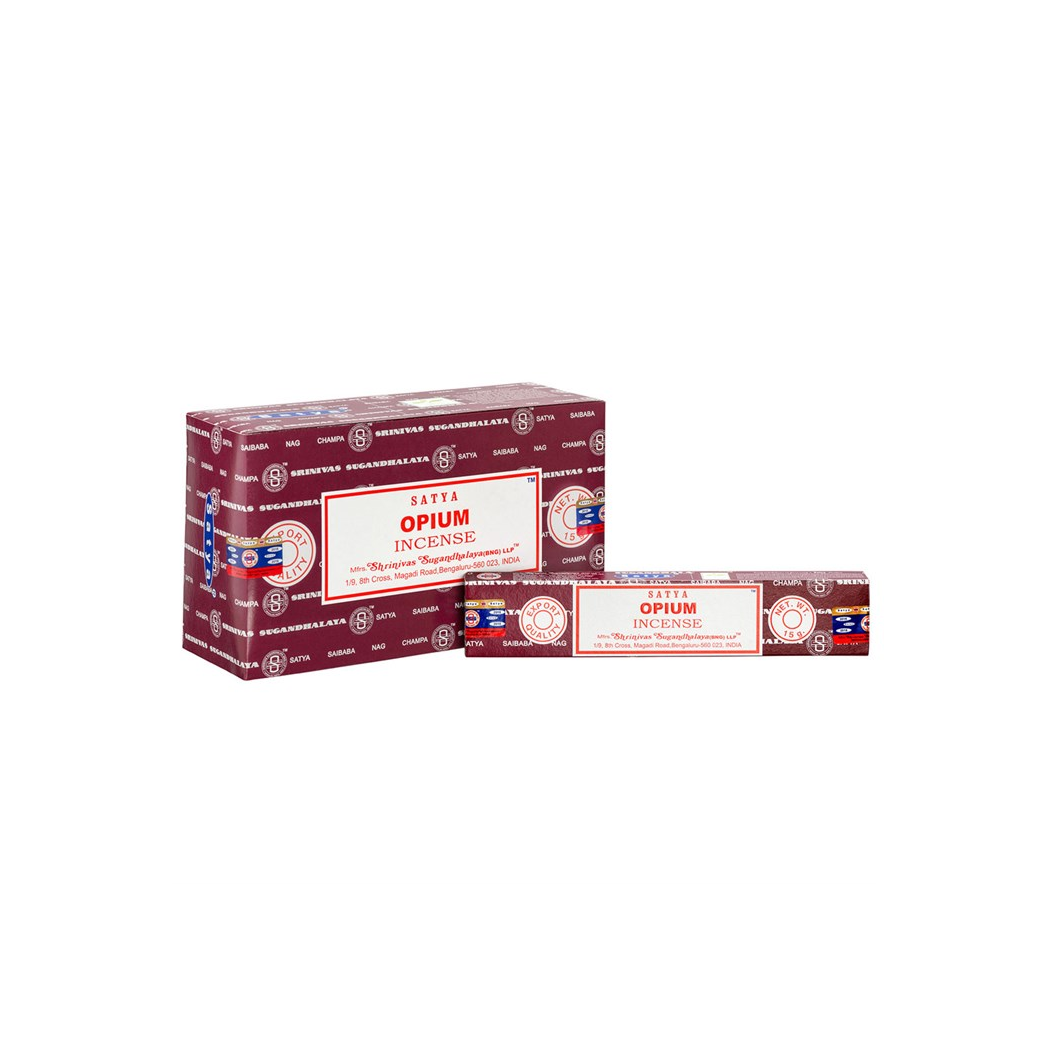 Set of 12 Opium Incense Sticks by Satya (12/50)