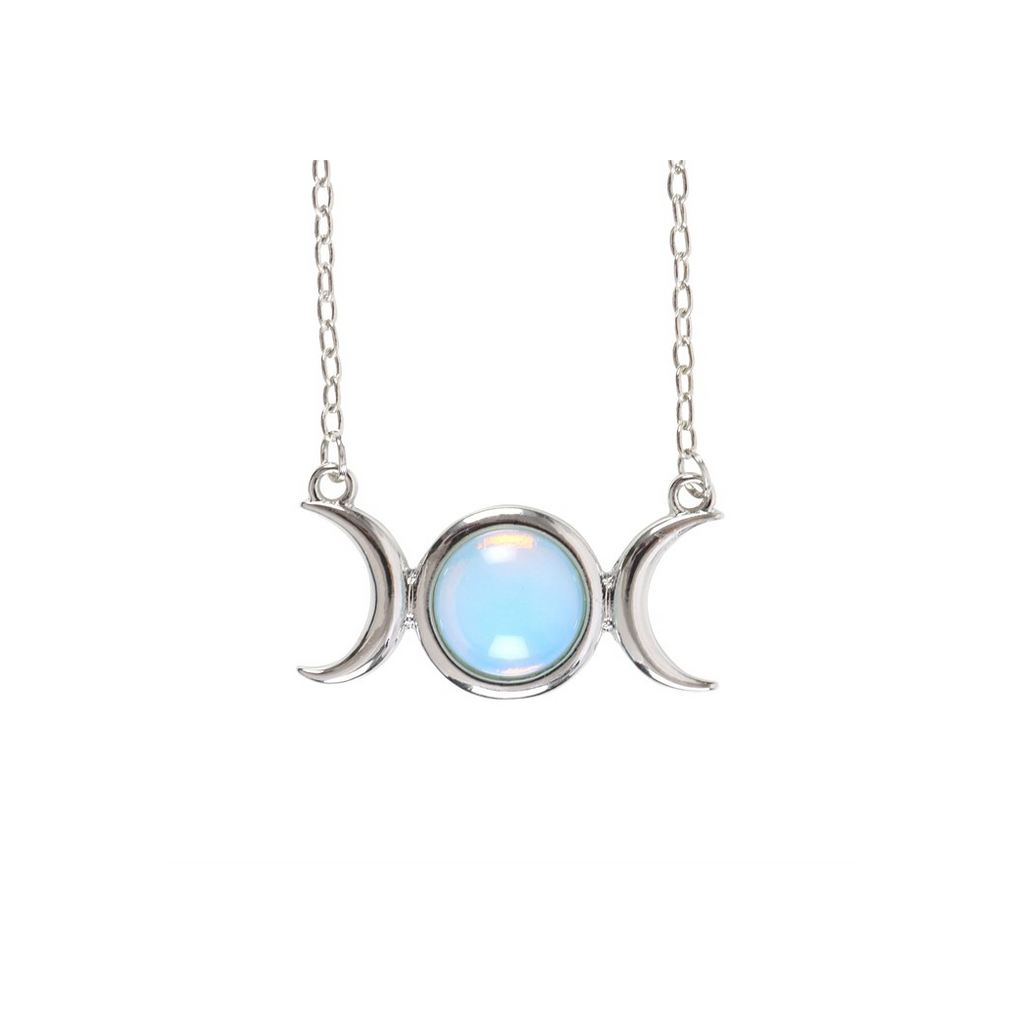 Opalite Triple Moon Necklace Card