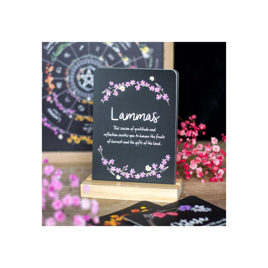 Wheel of the Year Altar Cards with Stand